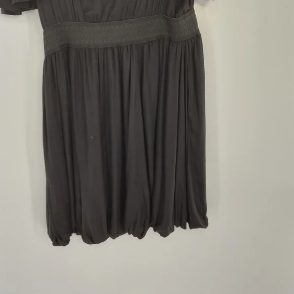DOUBLE ZERO FLUTTER SLEEVE COWL NECK DRESS SIZE MEDIUM - Picture 6 of 7